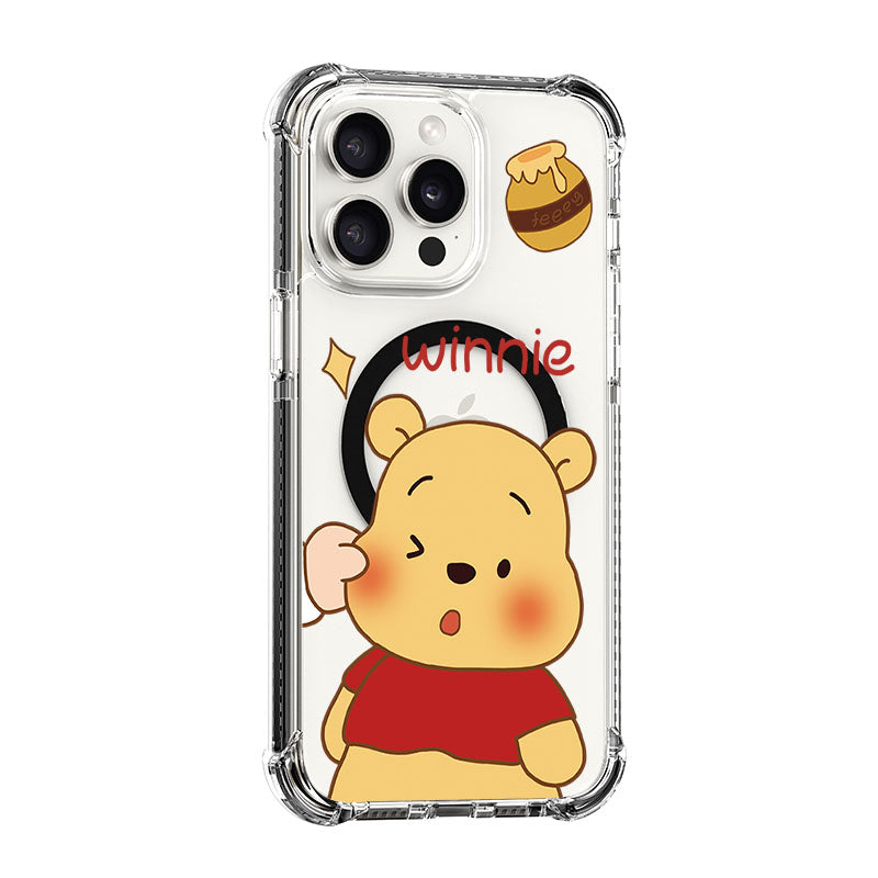 Pinch-faced Winnie the Pooh Design shockproof Magsafe Case