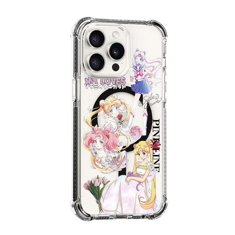 Sailor Moon Serena Tsukino&Small Lady Design shockproof Magsafe Case