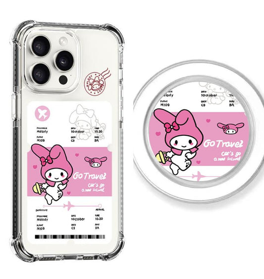 My Melody Flight Ticket Design shockproof Magsafe Case