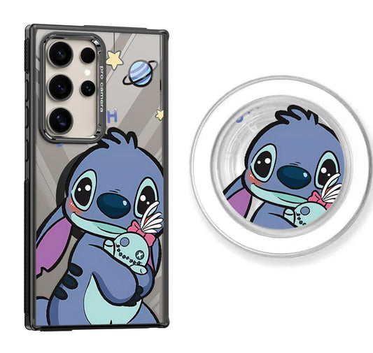 Stitch Hugging a Doll Design Magnetic Samsung Galaxy Phone Case