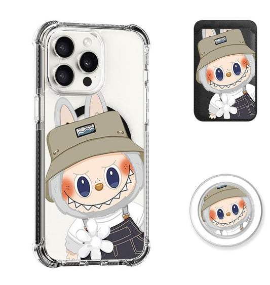 Labubu Overalls Design shockproof Magsafe Case