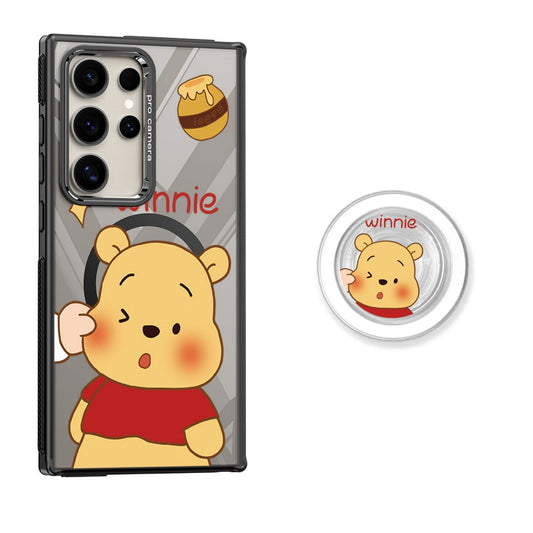 Pinch-faced Winnie the Pooh Design Magnetic Samsung Galaxy Phone Case