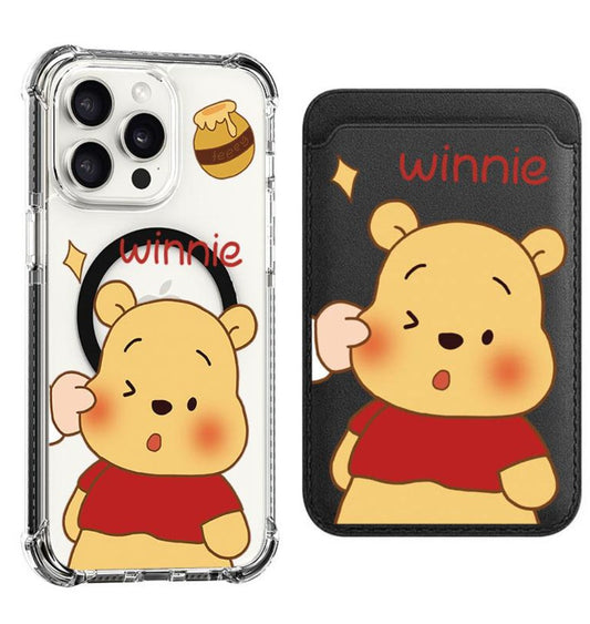 Pinch-faced Winnie the Pooh Design shockproof Magsafe Case