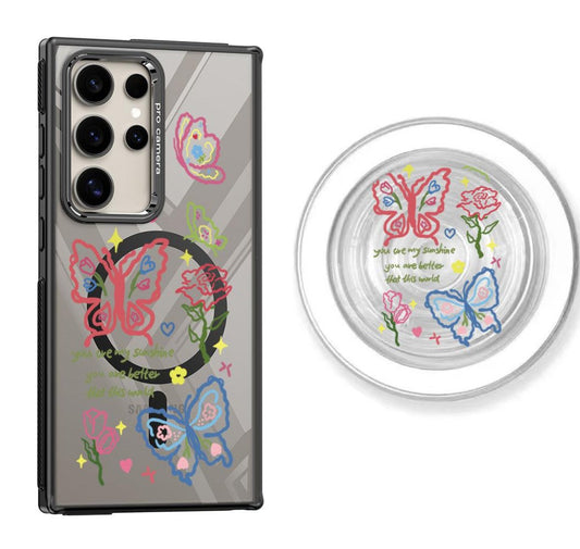 Butterfly Design Magnetic Samsung Galaxy Case