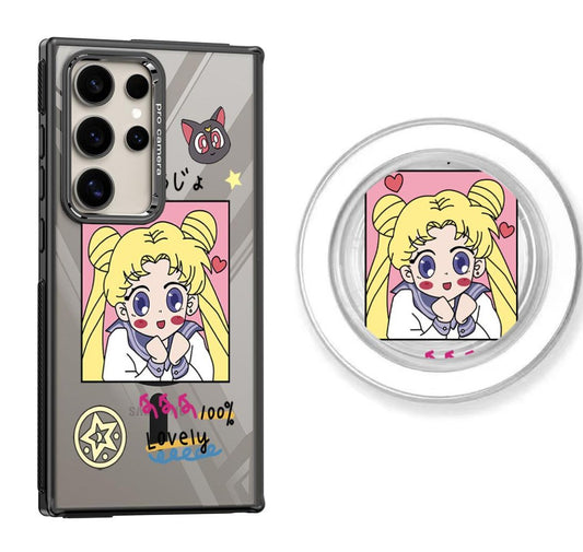 Sailor Moon Sticker photo Magnetic Samsung Galaxy Case