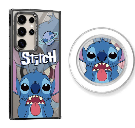 Mischievous Stitch Face Design Magnetic Samsung Galaxy Phone Case