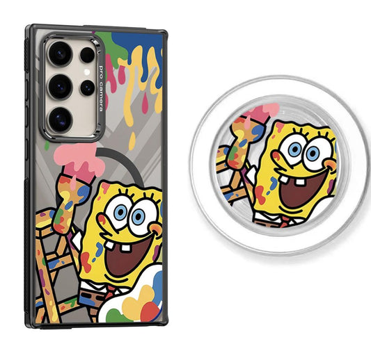 SpongeBob Master Artist Design Magnetic Samsung Galaxy Phone Case