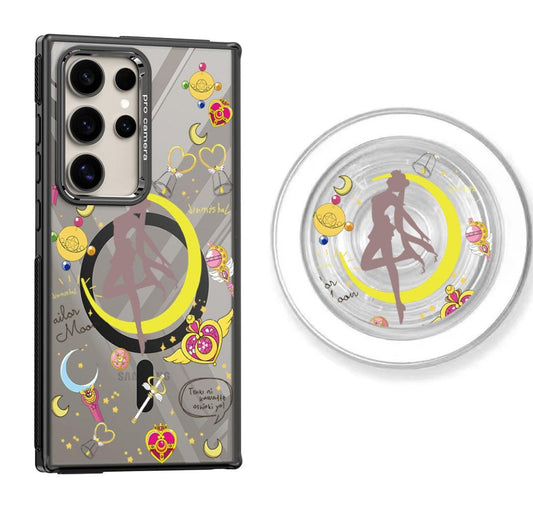 Sailor Moon transformation silhouette Magnetic Samsung Galaxy Case