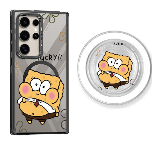 Chubby Spongebob Design Magnetic Samsung Galaxy Phone Case